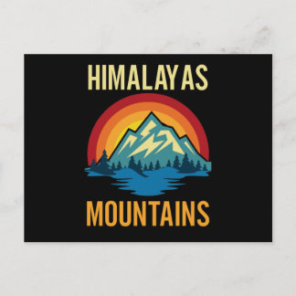 Carte Postale Coucher de soleil des montagnes de l'Himalaya