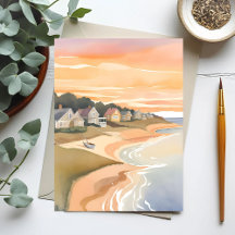 Coucher de soleil d'été | Aquarelle de Martha's Vi
