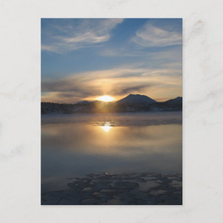 Carte Postale Coucher de soleil d'hiver à Aleknagik