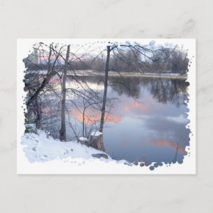 Carte Postale Coucher de soleil d'hiver sur la Rideau