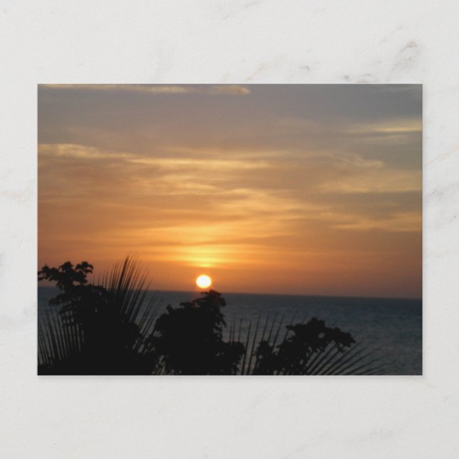 Carte Postale Coucher de soleil d'Ocho Rios en Jamaïque (Devant)