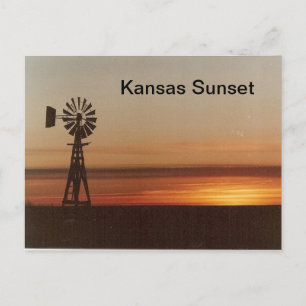 Carte Postale Coucher de soleil du Kansas