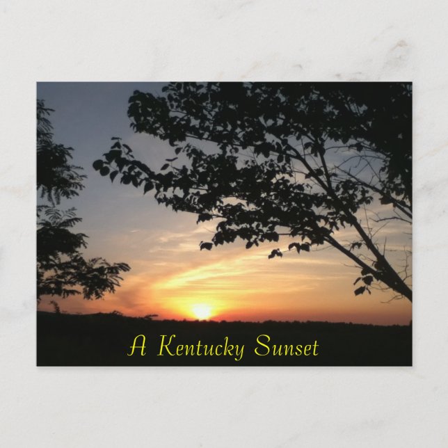 Carte Postale coucher de soleil du kentucky (Devant)
