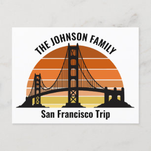 Carte Postale Coucher de soleil du pont de San Francisco Customi