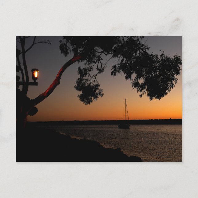 Carte Postale Coucher de soleil du port de Dana Point (Devant)