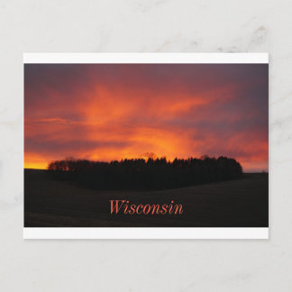 Carte Postale Coucher de soleil du Wisconsin