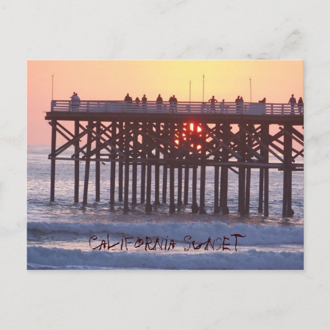 Carte Postale Coucher de soleil en Californie (Devant)