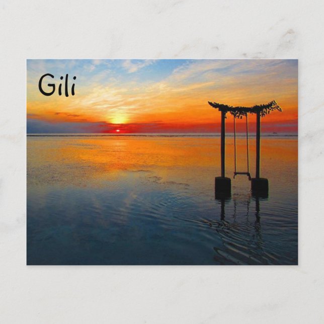 Carte Postale coucher de soleil géant (Devant)
