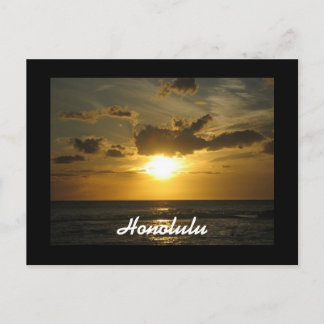 Carte Postale Coucher de soleil Honolulu