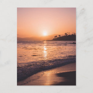 Carte Postale Coucher de soleil magnifique sur la plage