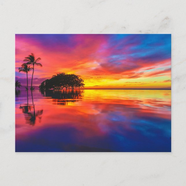 Carte Postale Coucher de soleil majestueux | Wailea Beach, Maui, (Devant)