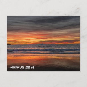 Carte Postale Coucher de soleil maximal - Marina Del Rey, CA