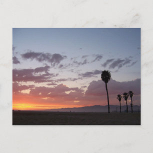 Carte Postale coucher de soleil : père Noël monica, ca