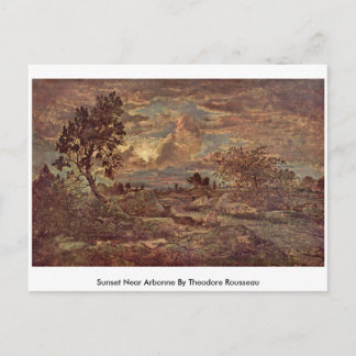 Carte Postale Coucher De Soleil Près D'Arbonne Par Theodore Rous
