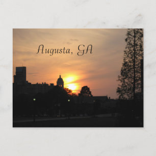 Carte Postale coucher de soleil sur augusta, Augusta, GA