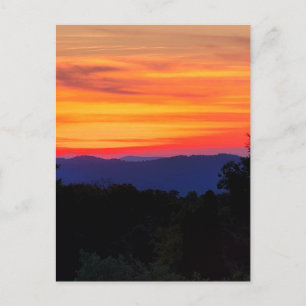Carte Postale Coucher de soleil sur Blue Ridge Parkway