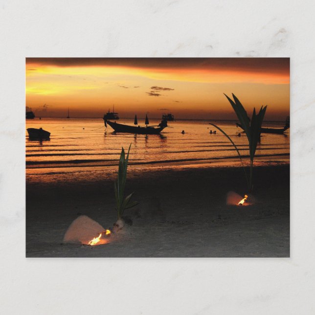 Carte Postale Coucher de soleil sur Koh Tao (Devant)