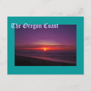 Carte Postale Coucher de soleil sur la côte de l'Oregon