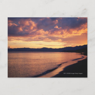 Carte Postale Coucher de soleil sur la plage