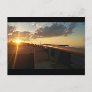 Carte Postale Coucher de soleil sur la plage de Nantasket