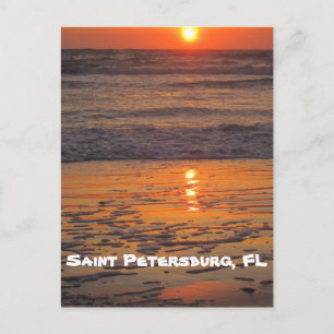 Carte Postale Coucher de soleil sur la plage de Saint Pete
