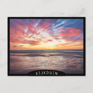 Carte Postale Coucher de soleil sur la plage et la mer