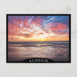 Carte Postale Coucher de soleil sur la plage et la mer