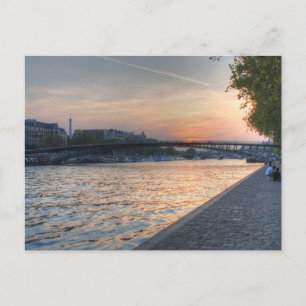 Carte Postale Coucher de soleil sur la Seine