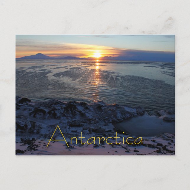Carte Postale Coucher de soleil sur le détroit de McMurdo, Antar (Devant)