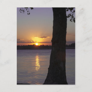 Carte Postale Coucher de soleil sur le fleuve Mississippi