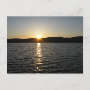 Carte Postale Coucher de soleil sur le lac Onota : horizontal