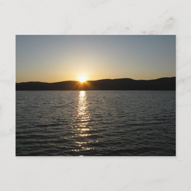 Carte Postale Coucher de soleil sur le lac Onota : horizontal (Devant)