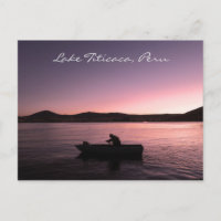 Coucher de soleil sur le lac Titicaca au Pérou