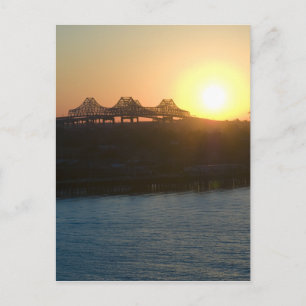 Carte Postale Coucher de soleil sur le Mississippi