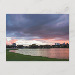 Carte Postale Coucher De Soleil Sur Le Parc