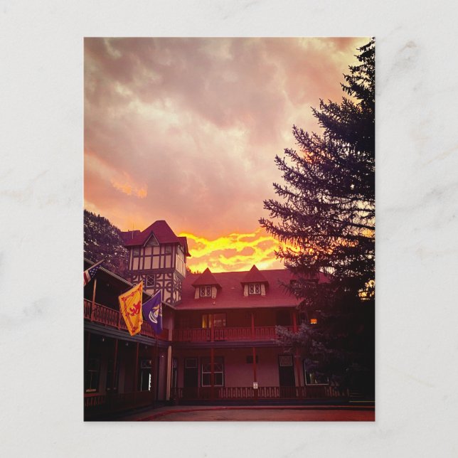 Carte Postale Coucher de soleil sur le Redstone Inn (Devant)