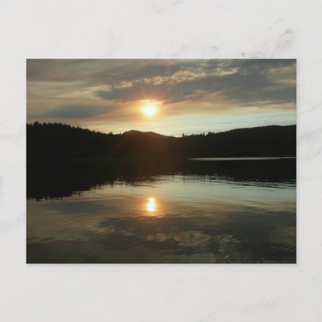 Carte Postale Coucher de soleil sur le réservoir de Spring Valle (Devant)