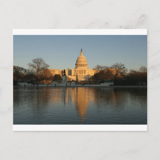Carte Postale Coucher de soleil sur l'édifice du Capitole améric