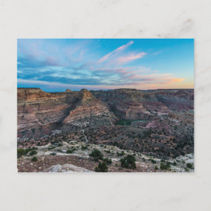 Carte Postale Coucher de soleil sur Little Grand Canyon - Vue su