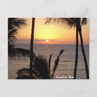 Carte Postale Coucher de soleil sur Maui