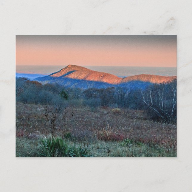 Carte Postale Coucher de soleil sur Old Rag, Virginie (Devant)