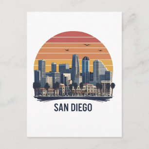 Carte Postale Coucher de soleil sur San Diego Californie – Pays
