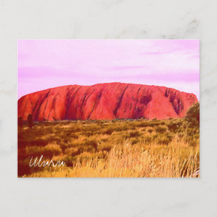 Carte Postale Coucher de soleil Uluru Voyage en Australie Centra
