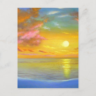 Carte Postale Coucher de soleil Vue Paysage marin Peinture - Mul