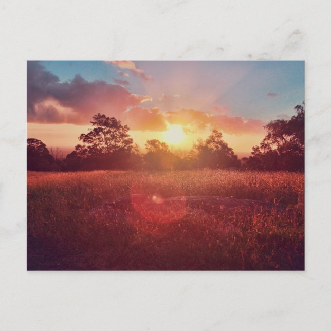 Carte Postale Coucher du soleil (Devant)