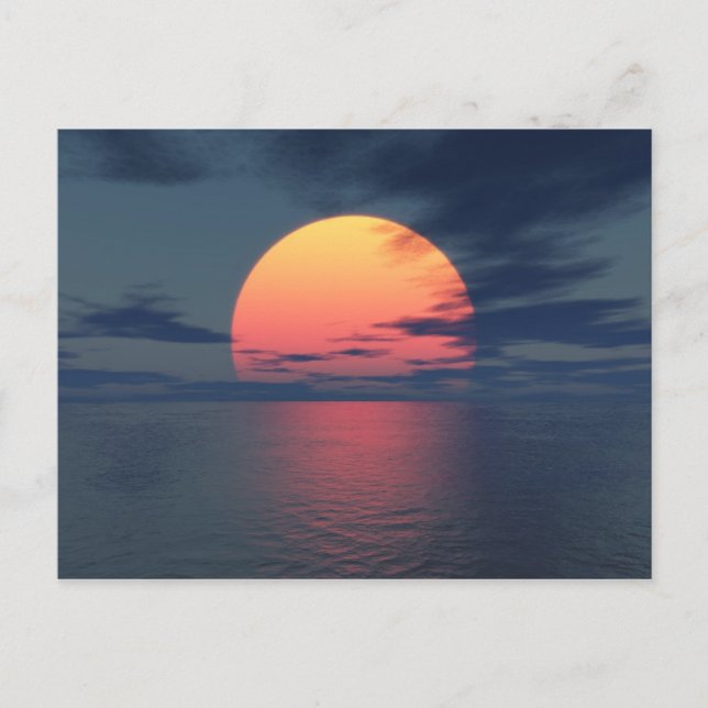 Carte Postale Coucher du soleil (Devant)