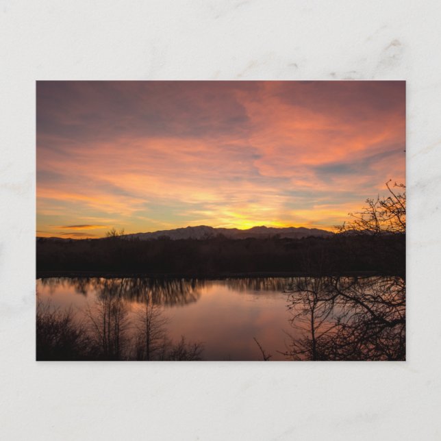 Carte Postale Coucher du soleil à Highland Glen (Devant)