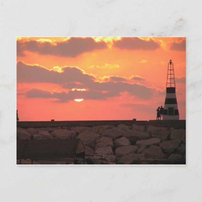 Carte Postale coucher du soleil au Liban (Devant)