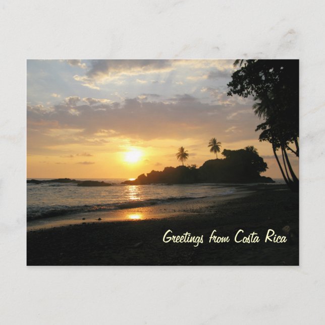 Carte Postale Coucher du soleil du Costa Rica (Devant)