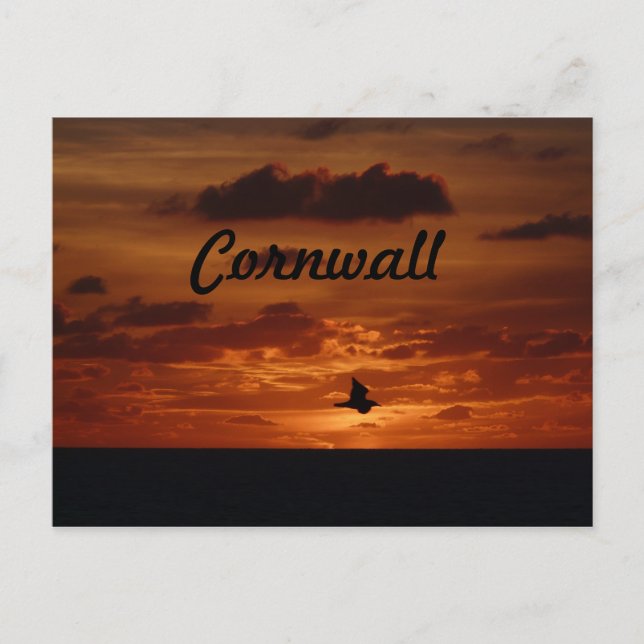 Carte Postale coucher du soleil du soir (Devant)